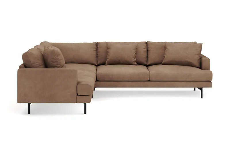 Menard 6-sits Vänstervänd L-formad Hörnsoffa i Manchester - Brun (Art.nr 3098205) — Brun