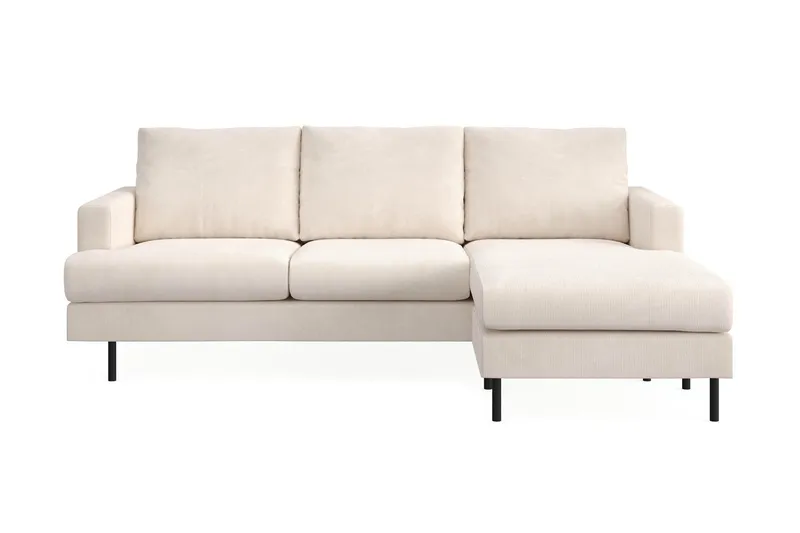 Menard Compact 3-sits Högervänd L-formad Divansoffa i Manchester - Beige — Beige