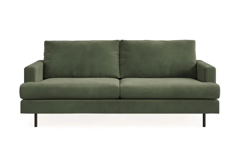 Menard Compact 3-sits Manchestersoffa - Grön — Grön