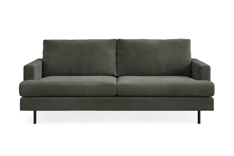 Menard Compact 3-sits Manchestersoffa - Mörkgrön — Mörkgrön