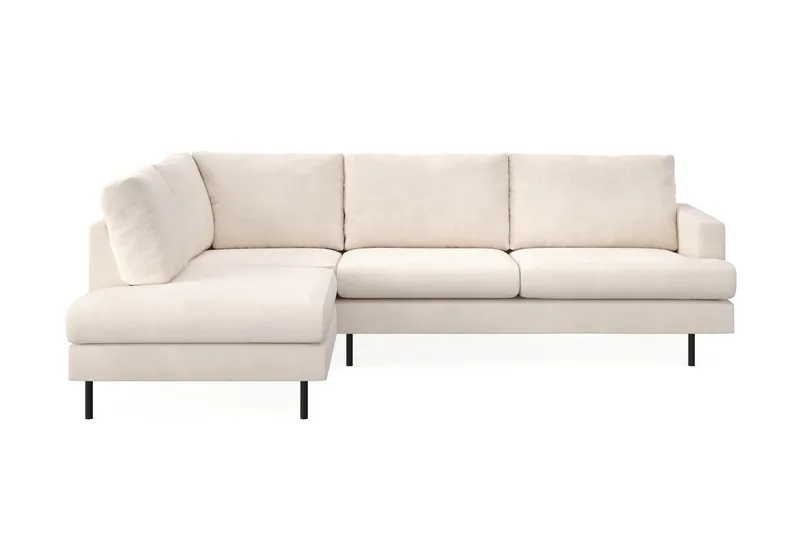 Menard Compact 4-sits Vänstervänd L-formad Schäslongsoffa i Manchester - Beige — Scandi Days