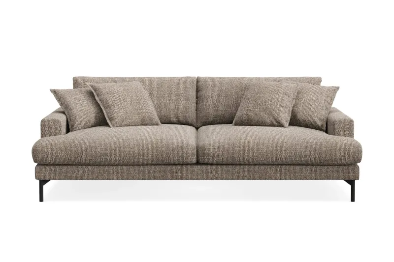 Menard Premium 4-sits Djup Soffa i Chenille - Brun — Scandi Days