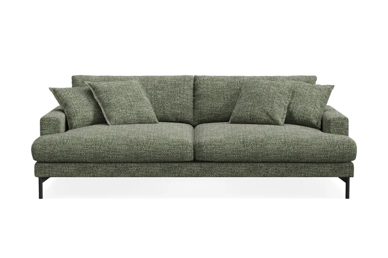 Menard Premium 4-sits Djup Soffa i Chenille - Grön — Grön