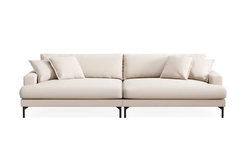 Menard Premium 5-sits Djup Soffa i Bouclé - Ljusbeige — Scandi Days