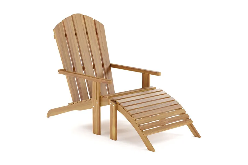 Menorca Karmstol - Solstol i trä Utomhus - Teak / Natur — Comfort Garden