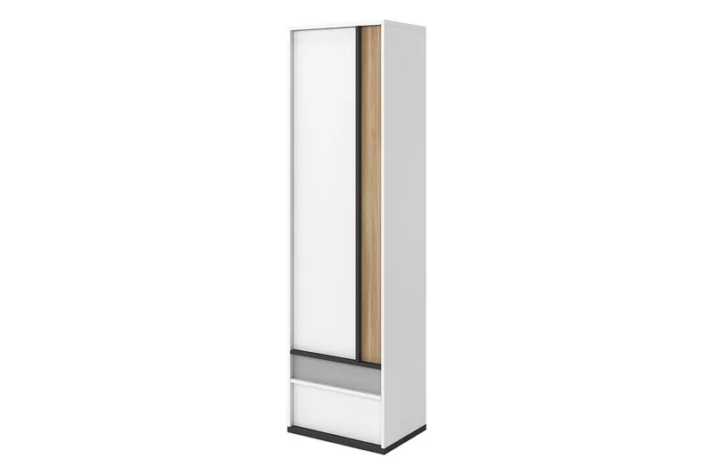 Metropolitan Garderob 55x199 cm - Brun/Vit/Ljusgrå/Svart — Brun/Vit/Ljusgrå/Svart