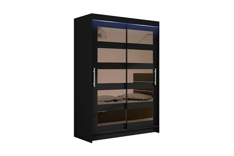 Miami Garderob 120x58x200 cm - Svart — Svart