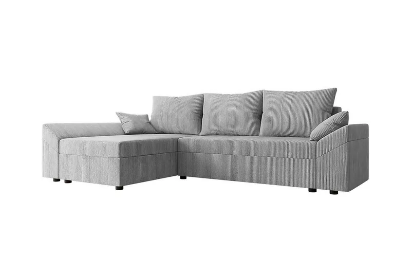 Midfeld 3-sits Hörnbäddsoffa Ljusgrå