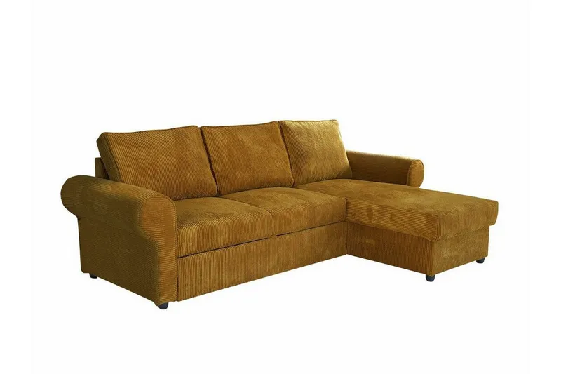 Midfeld 3-sits Hörnbäddsoffa Mustard yellow