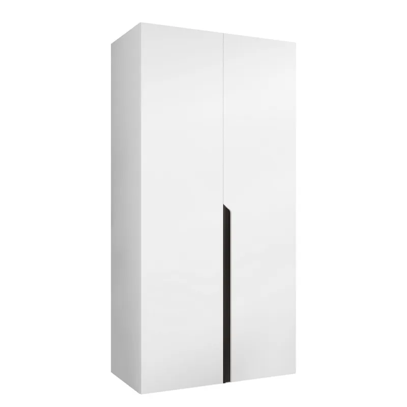 Milias Garderob 100x202 cm - svart, vit — svart, vit