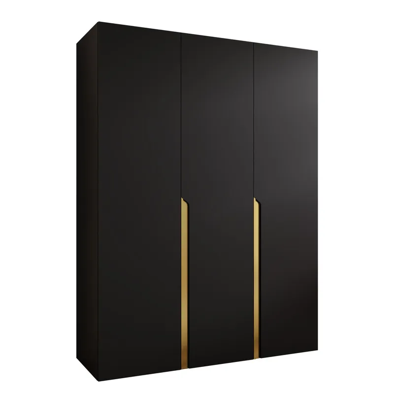 Milias Garderob 150x202 cm - svart, guld — svart, guld