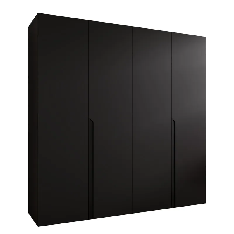 Milias Garderob 200x202 cm - svart — svart