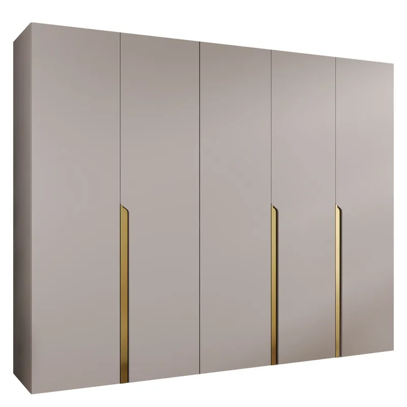 Milias Garderob 250x202 cm - guld, beige — guld, beige