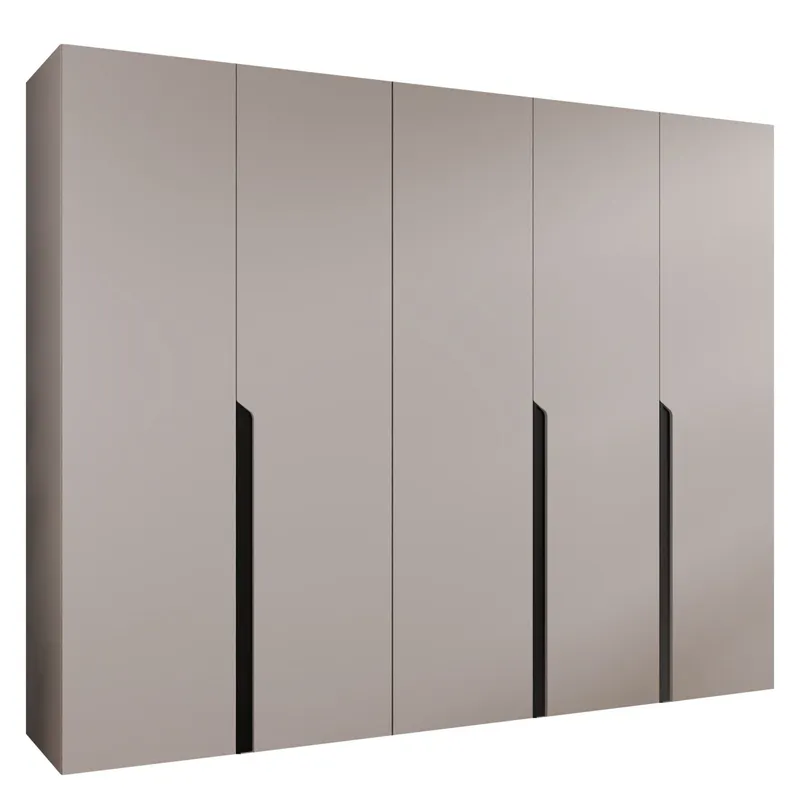 Milias Garderob 250x202 cm - svart, beige — svart, beige