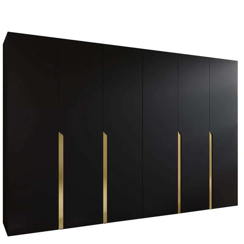 Milias Garderob 300x202 cm - svart, guld — svart, guld