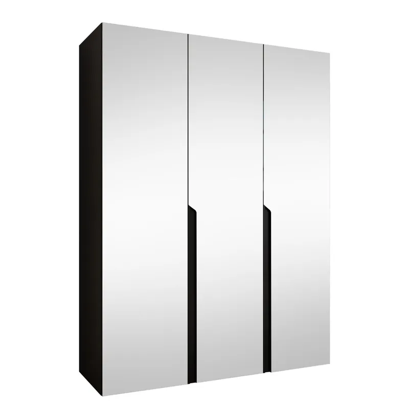 Milias Garderob med spegel 150x202 cm - svart (Art.nr 3434050) — svart