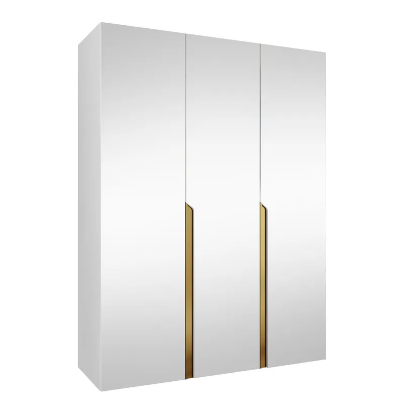 Milias Garderob med spegel 150x202 cm - vit (Art.nr 3434052) — vit