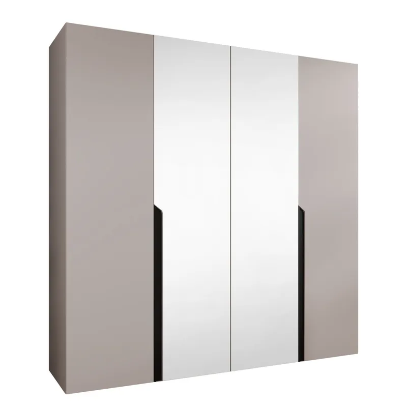 Milias Garderob med spegel 200x202 cm - beige (Art.nr 3434026) — beige