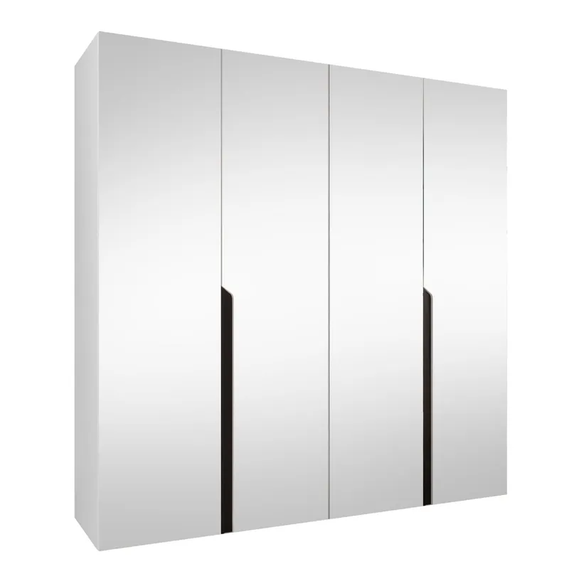 Milias Garderob med spegel 200x202 cm - vit (Art.nr 3434056) — vit