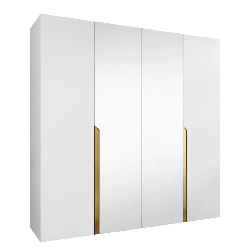 Milias Garderob med spegel 200x202 cm - vit (Art.nr 3434028) — vit