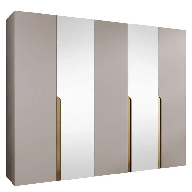 Milias Garderob med spegel 250x202 cm - beige (Art.nr 3434032) — beige