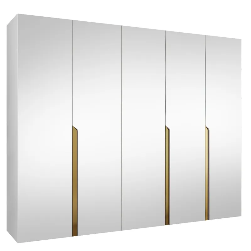 Milias Garderob med spegel 250x202 cm - vit (Art.nr 3434066) — vit