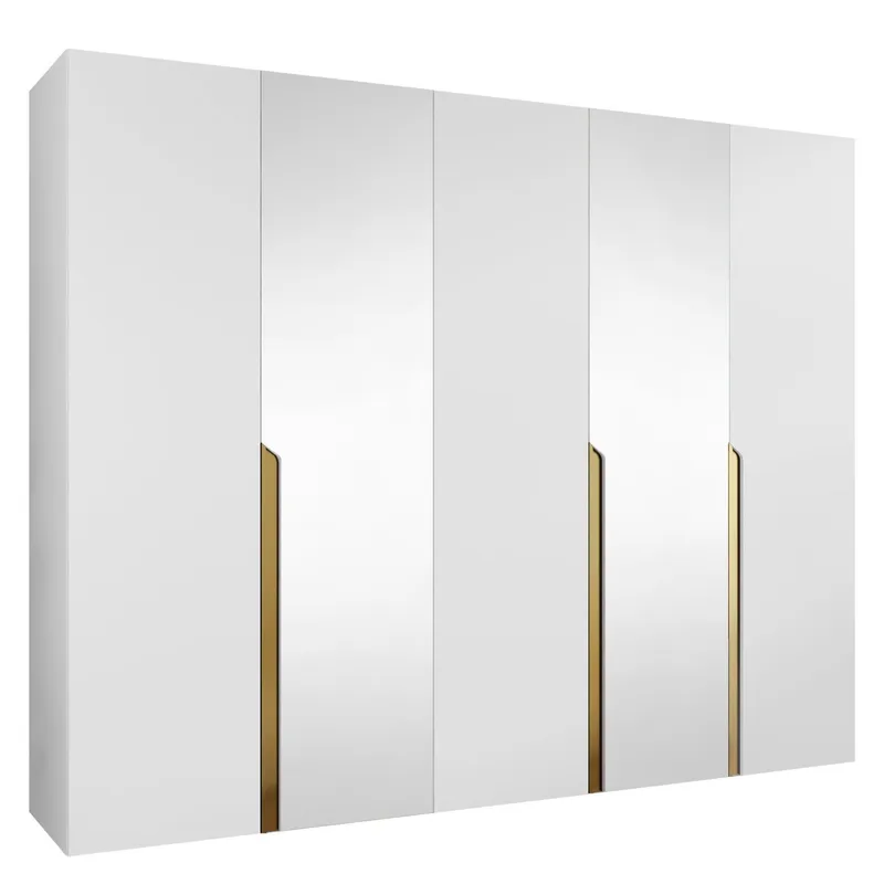 Milias Garderob med spegel 250x202 cm - vit (Art.nr 3434031) — vit