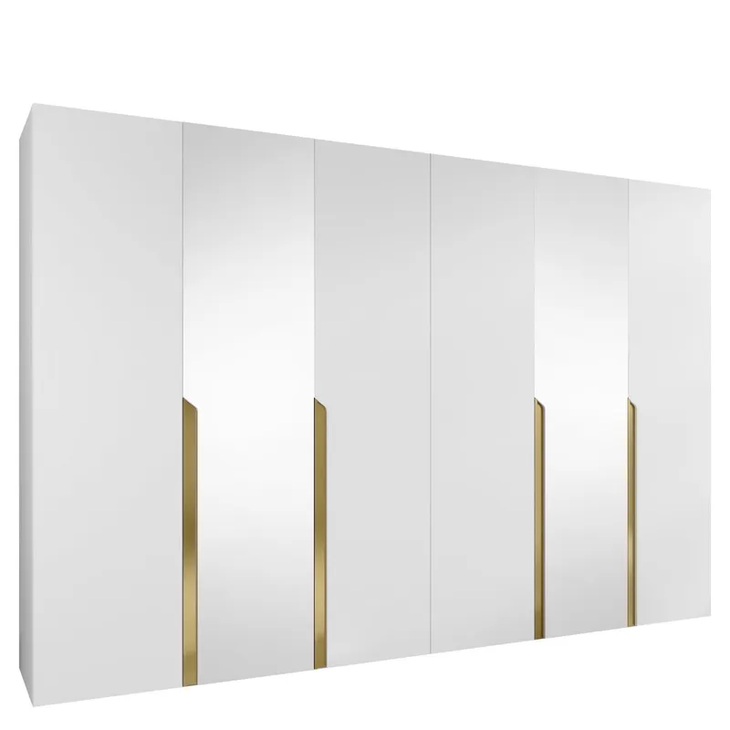 Milias Garderob med spegel 300x202 cm - vit (Art.nr 3434038) — vit