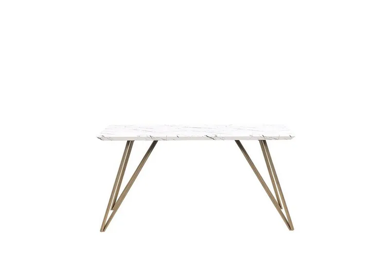 Molden Matbord 150 cm - Vit/Guld — Vit/Guld