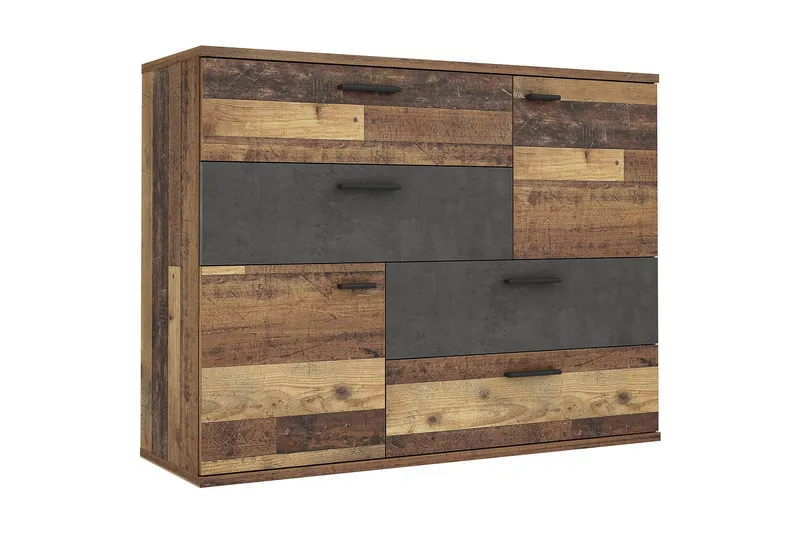 Moncerat Skänk 125x96 cm - Grå/Brun — Grå/Brun
