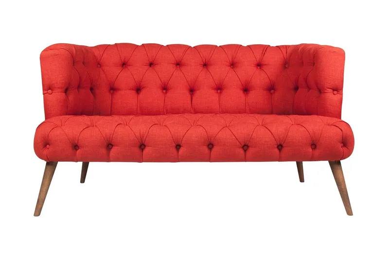 Monroew 2-sits Soffa - Röd/Natur — Röd/Natur