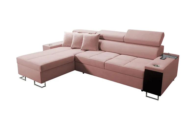 Morenia 3-sits Bäddsoffa Höger - Rosa — Rosa