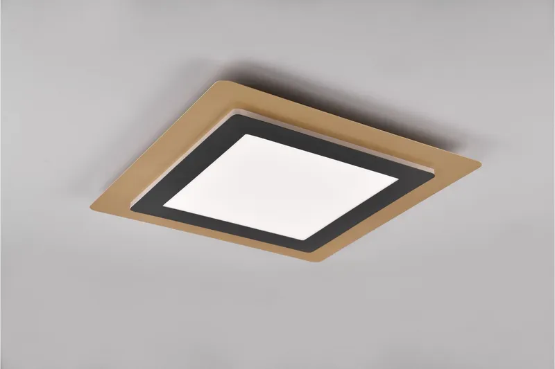 Morgan LED Plafond 45x45 cm mattsvart/ guld - Matt svart/Guld — Trio Lighting