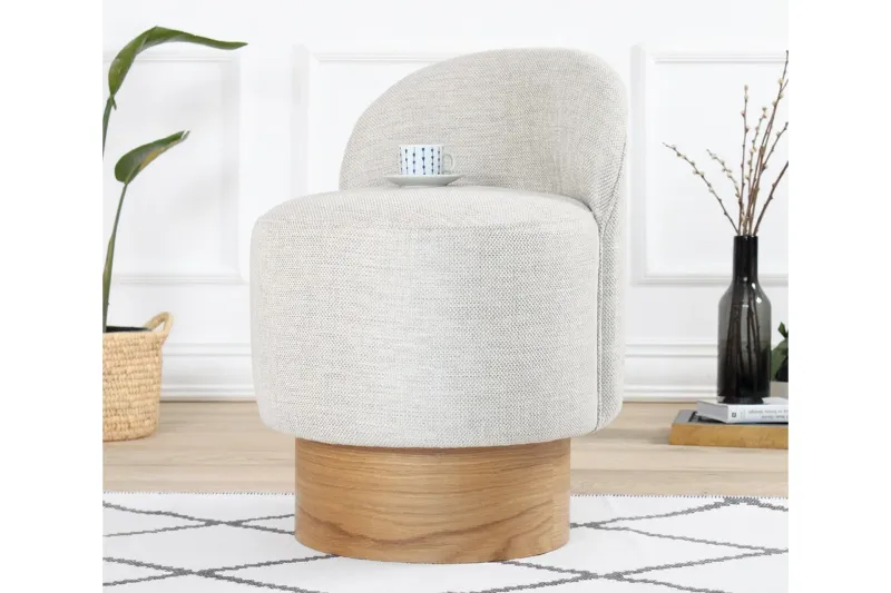 Muktan Sittpuff 47 cm - Ljusgrå — Ljusgrå