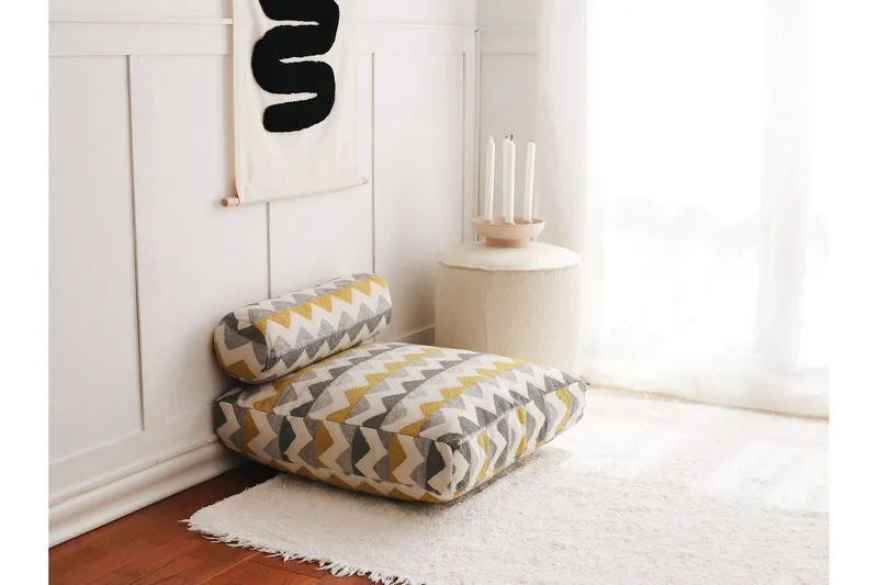 Munkad Sittpuff 70 cm - Flerfärgad — Flerfärgad