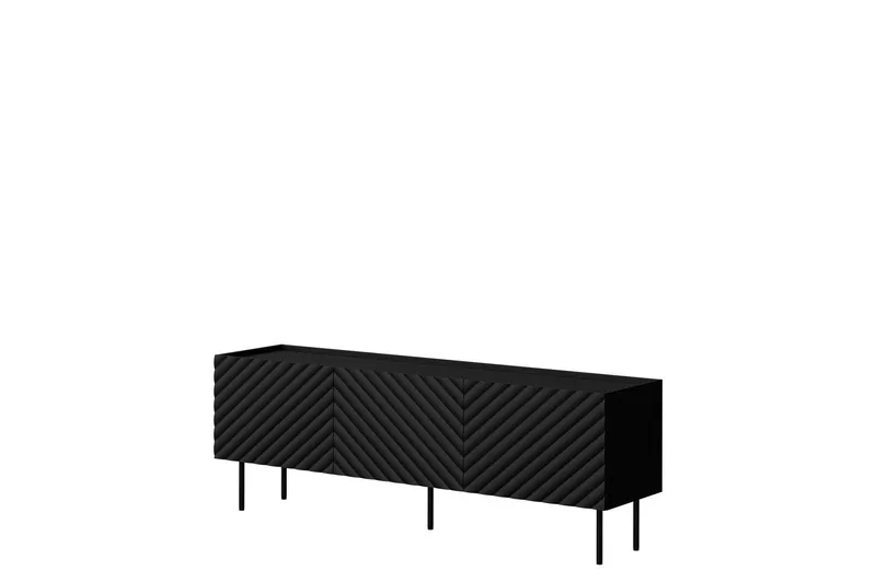 Munkedal Tv-bänk 166 cm - Svart — Svart