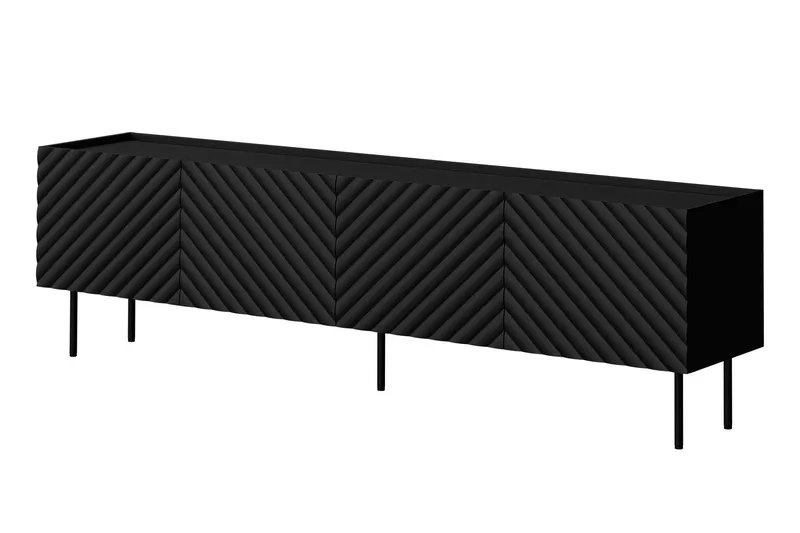 Munkedal Tv-bänk 200 cm - Svart — Svart