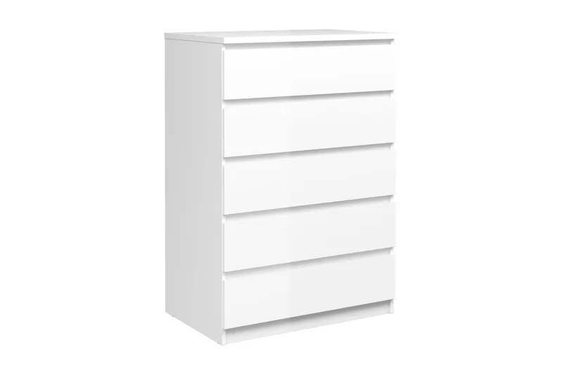 Naia Byrå 77 cm 5 Lådor - Vit/Högglans — Tvilum