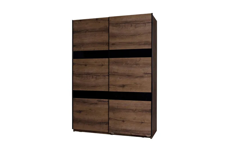 Najera Garderob 150x68,5x215 cm - Ek|Svart (Art.nr 499416) — Ek|Svart