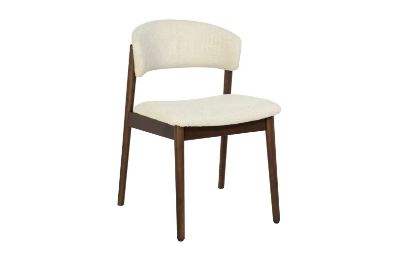 Nala Matstol i trä med tygsits - Beige — Andrarum