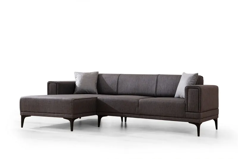Naoko Bäddsoffa med divan - Mörkgrå (Art.nr 3054766) — Mörkgrå