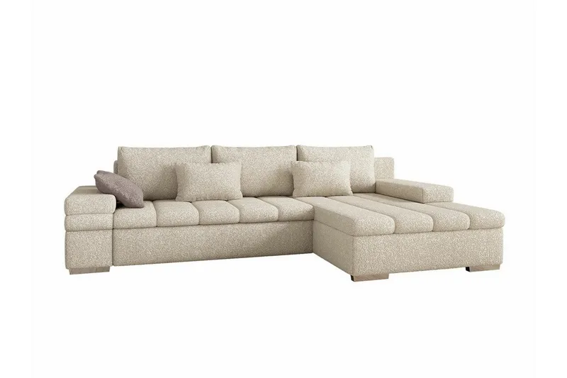 Naoma 3-sits Hörnbäddsoffa Beige