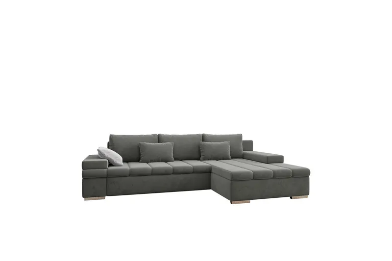 Naoma Bäddsoffa med Divan 4-sits - Grå (Art.nr 3116262) — Grå