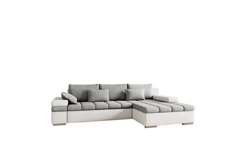 Naoma Soffa med Divan 3-sits - Vit/Ljusgrå (Art.nr 3068159) — Vit/Ljusgrå