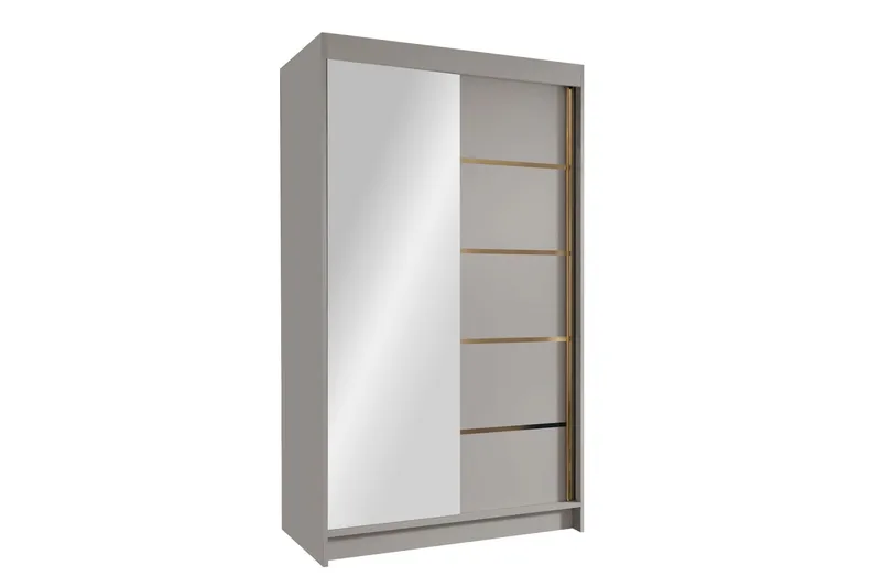 Narbonne Garderob med Spegel 100x200 cm - Beige — Beige
