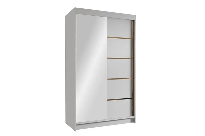 Narbonne Garderob med Spegel 100x200 cm - Vit — Vit