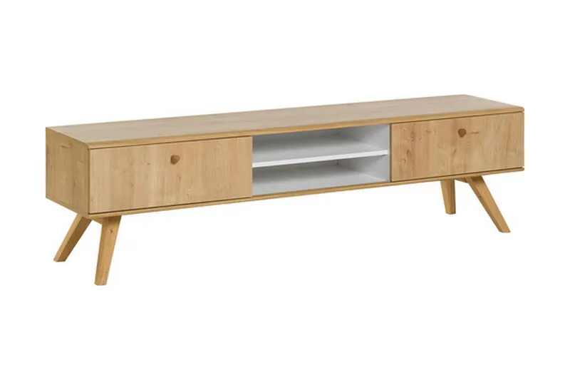 Nature TV-bänk 179,5 cm Vit/Natur - Natur — VOX