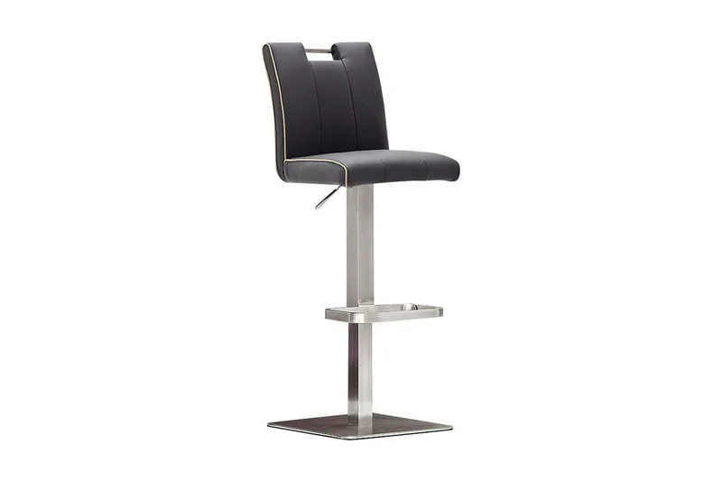 Navajo Barstol Kvadrat Stål - Svart — Scandinavian Choice
