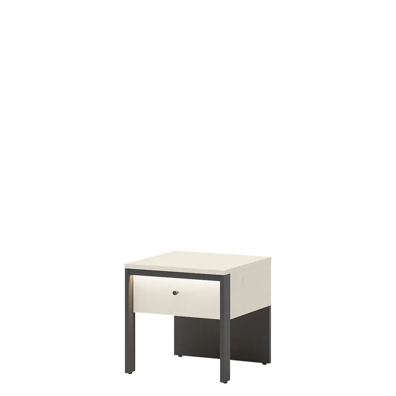 Navron Sängbord 40 cm - Beige/Svart — Beige/Svart