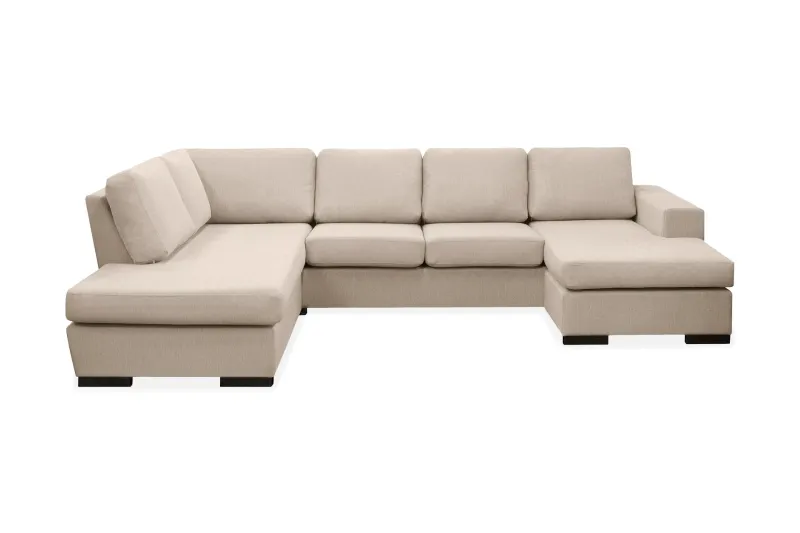 Nebraska U-soffa med Divan Höger - Beige — Scandinavian Choice